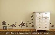 star fish sea shells shape pack 16 in various sizes - wall decor vinyl decal stickers 2478